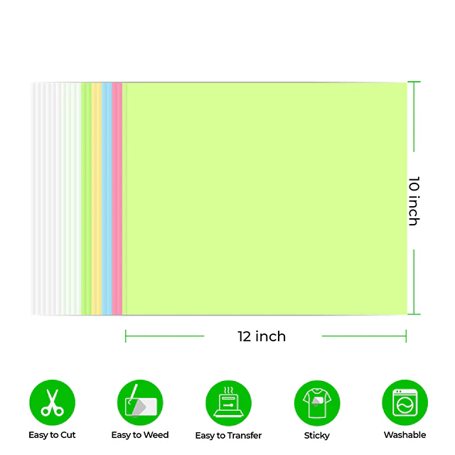 Sun Color Changing Heat Transfer Vinyl (20pcs) - Image 4