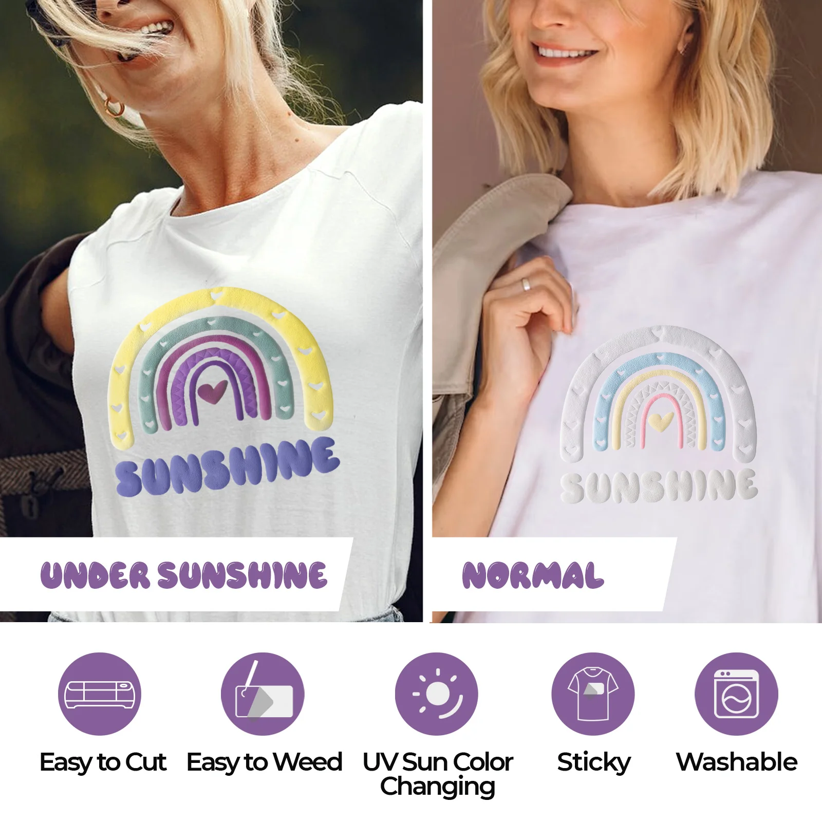 Sun Color Changing Puff Vinyl Heat Transfer (10pcs) - Image 4