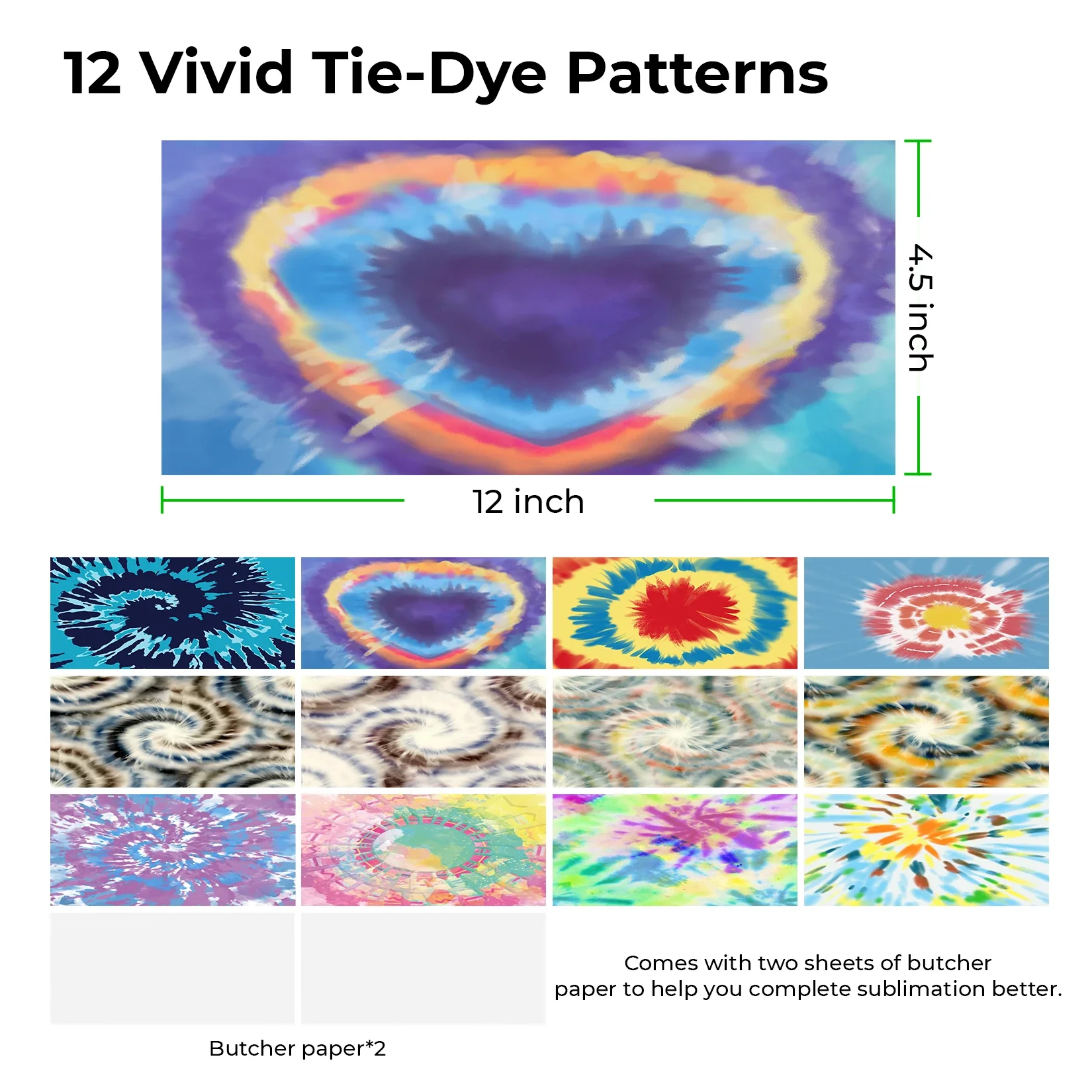 Tie-Dye Infusible Ink Transfer Sheets (14pcs) 4.5" x 9.5" - Image 3