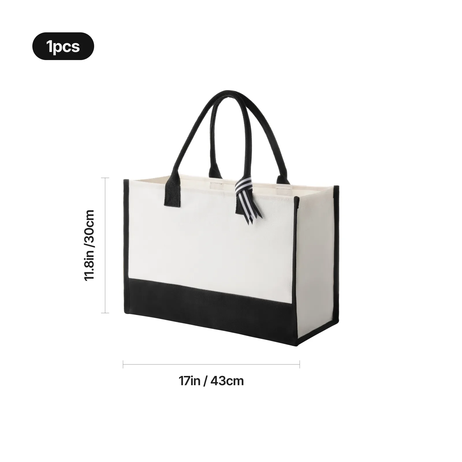 Two-Tone Tote Bag (1pcs) - Image 3