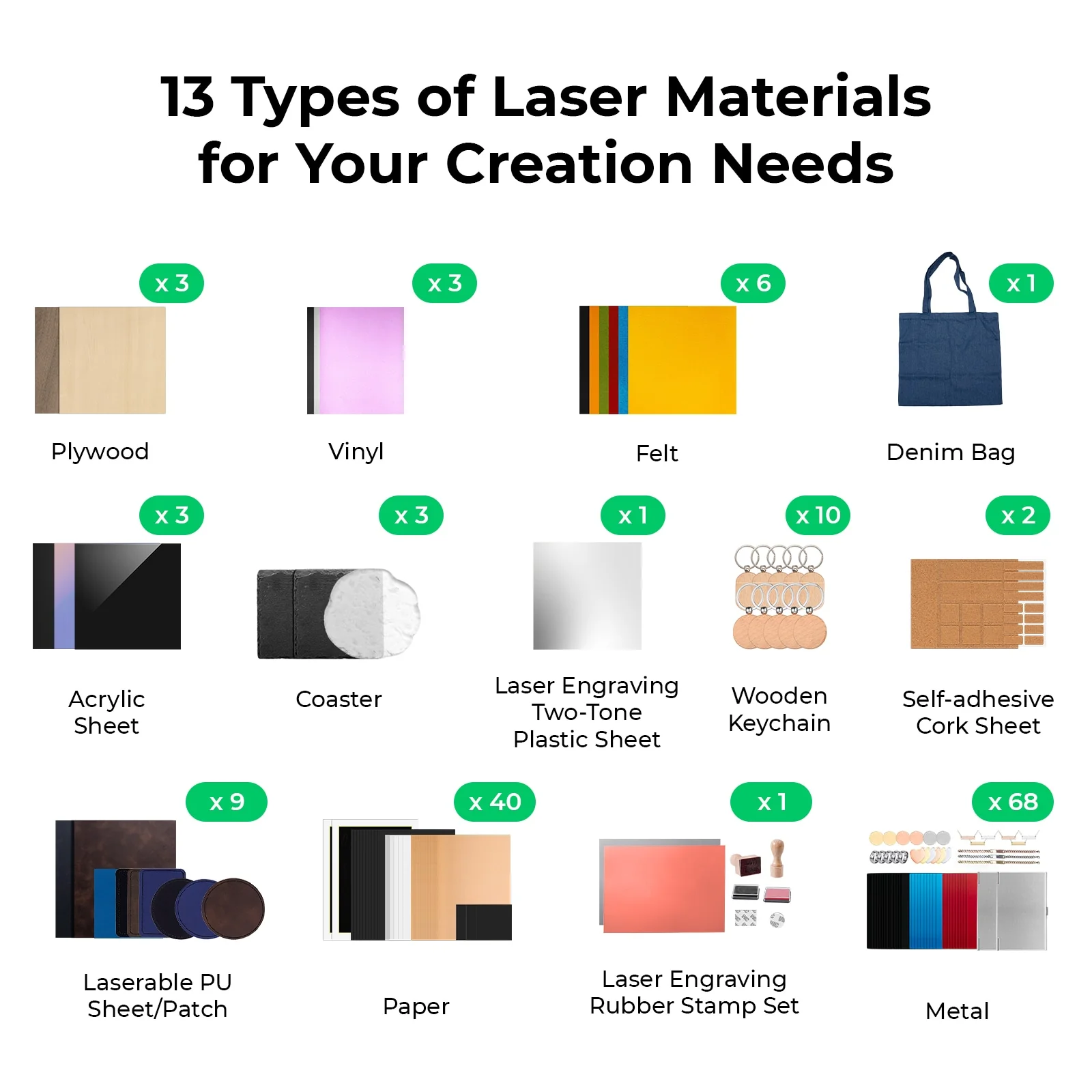 Ultimate Laser Material Kit (155pcs) - Image 7