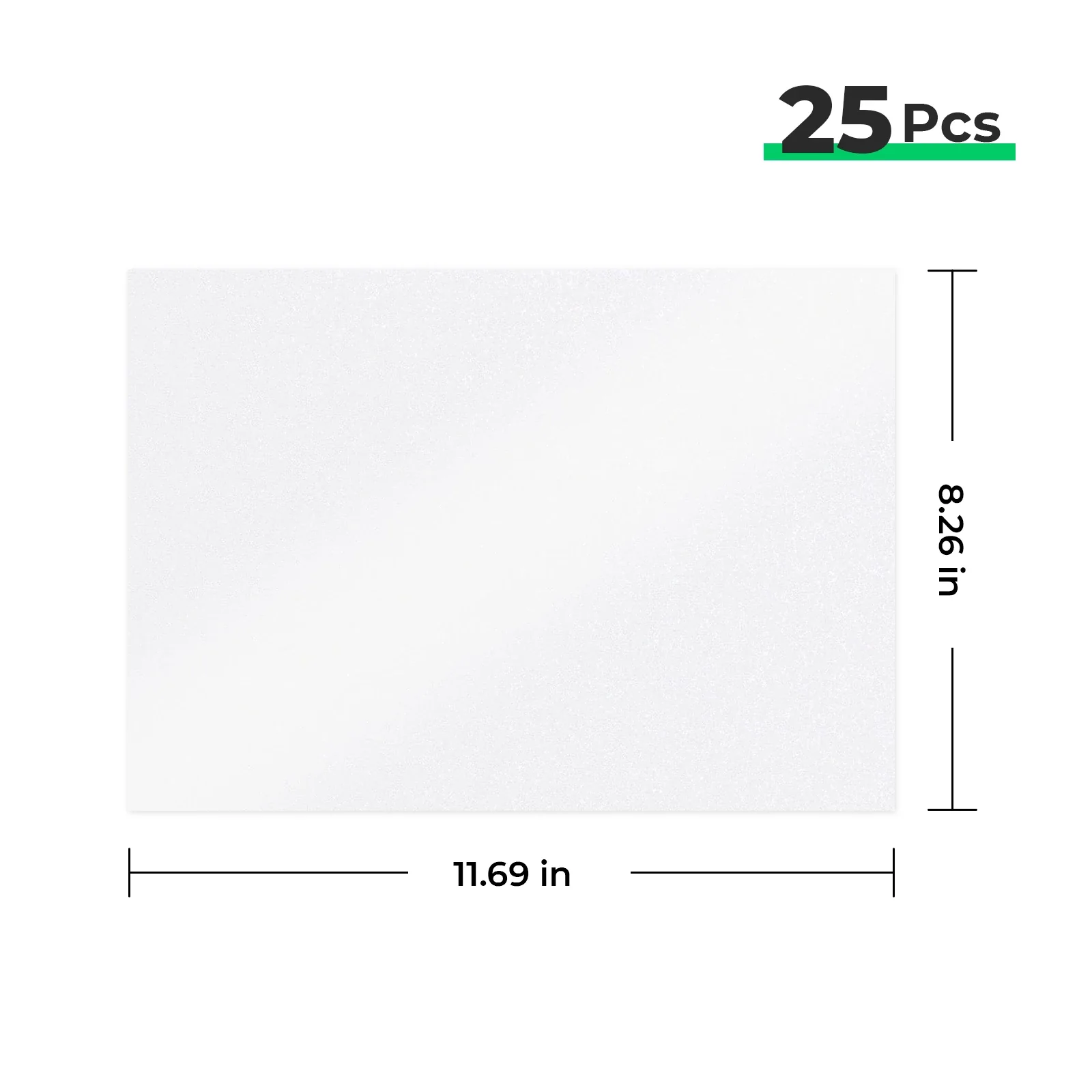 White Shimmer Cardstock (25pcs) - Image 3