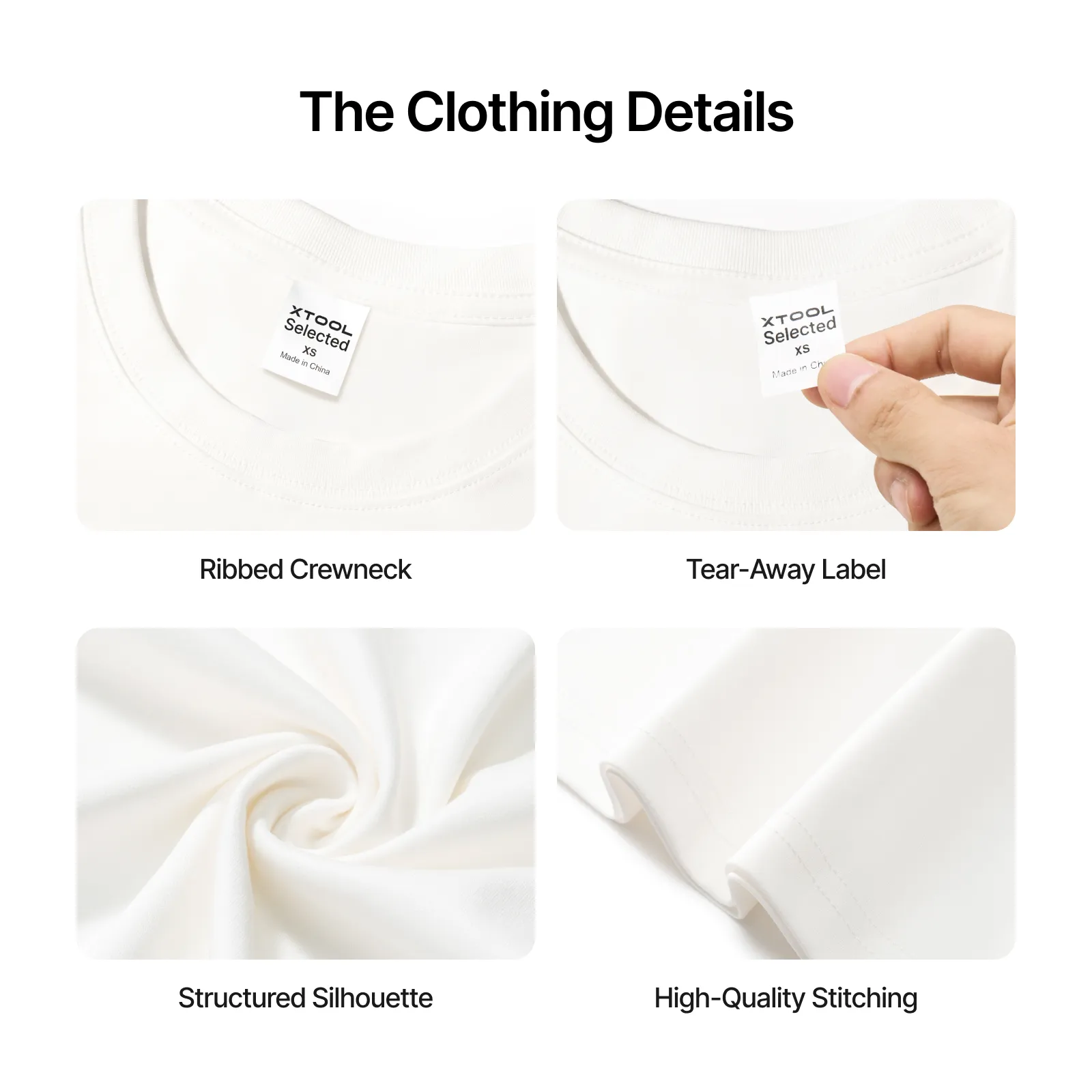 Ecru Stain-Resistant Pima Cotton T-Shirt - Image 8