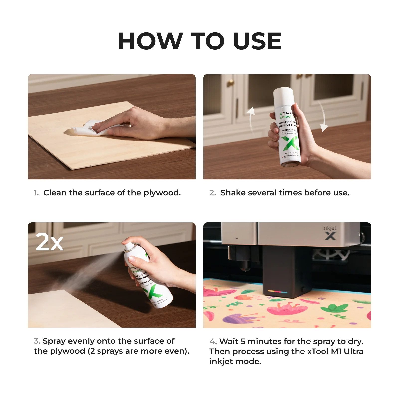 Wood Printing Fixative Spray for xTool M1 Ultra (1pcs) - Image 4
