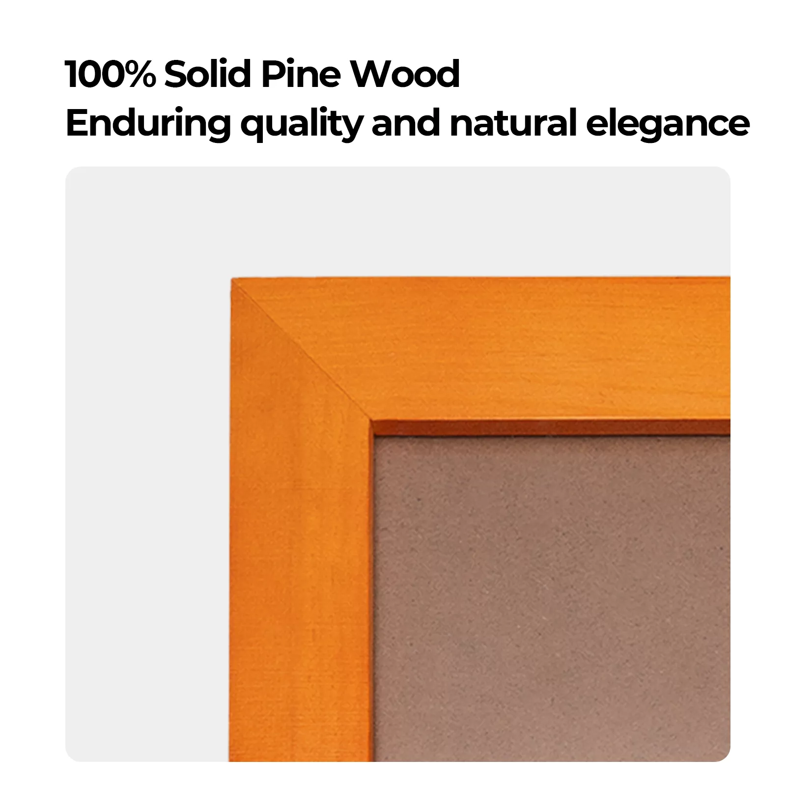 Wooden-colored Wooden Photo Frame (3pcs) - Image 4