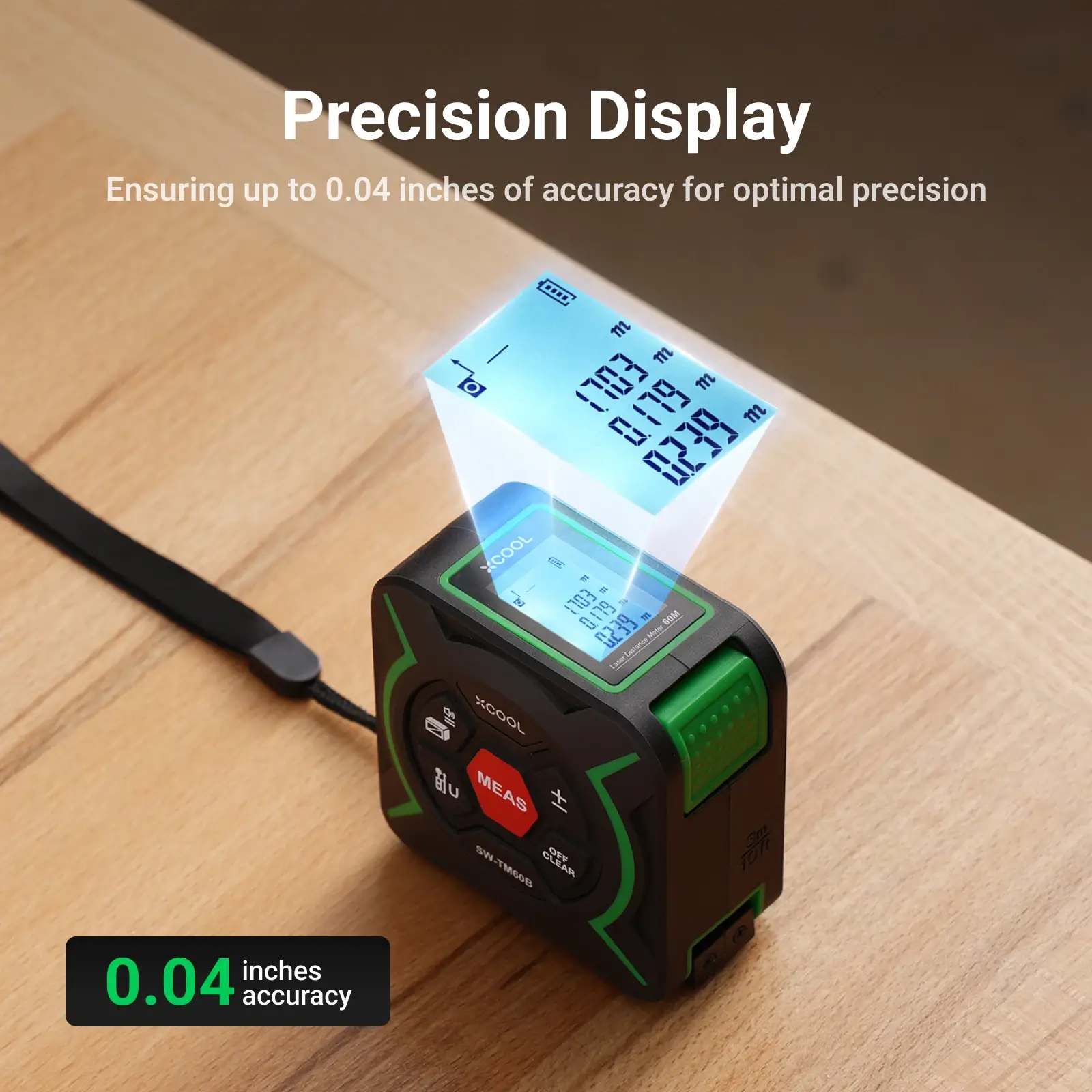 xCool 2-in-1 Digital Laser & Tape Measure, Handyman & Construction Tool - Image 5
