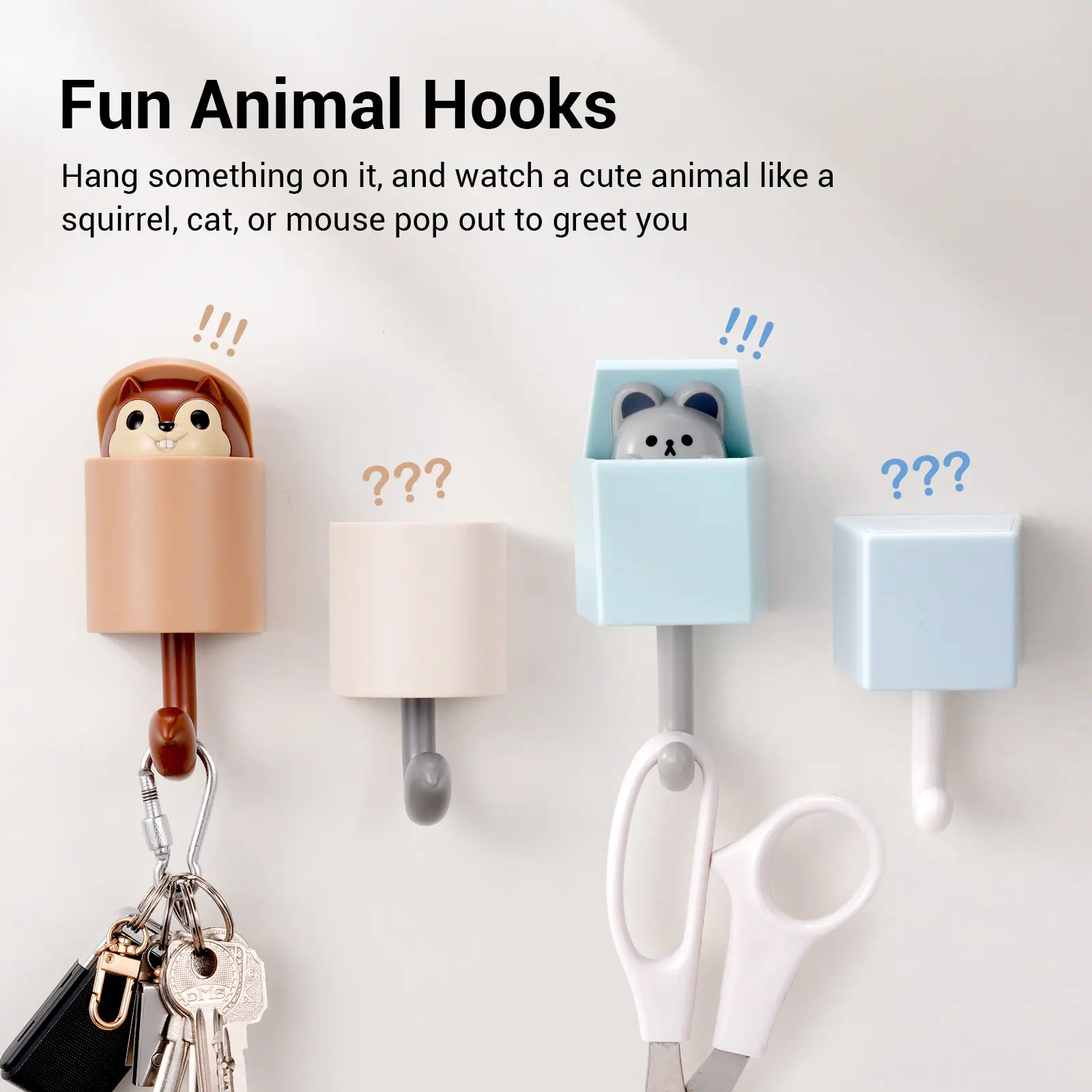 PopSeek Cute Decorative Wall Hooks (2pcs) - Image 3