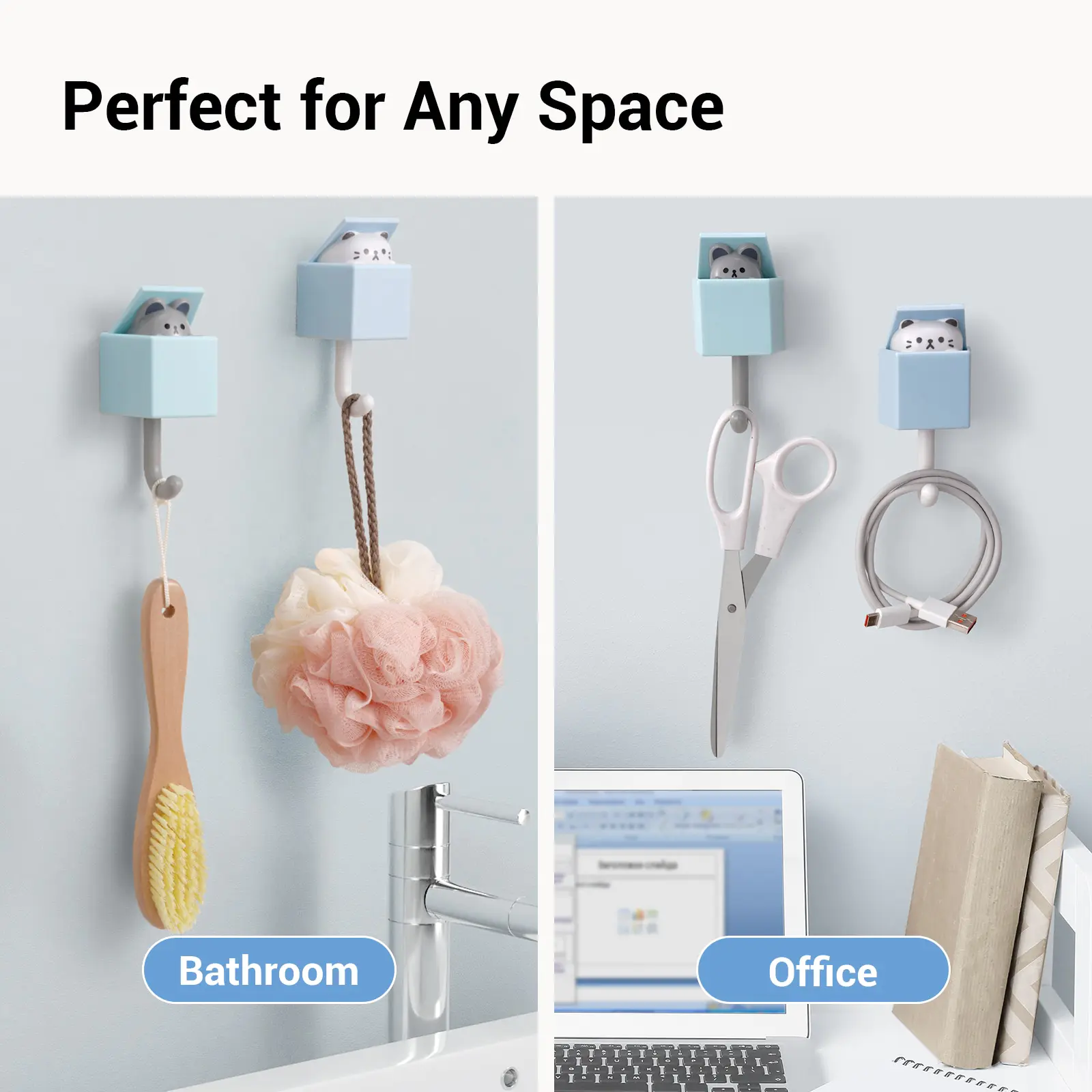 PopSeek Cute Decorative Wall Hooks (2pcs) - Image 5