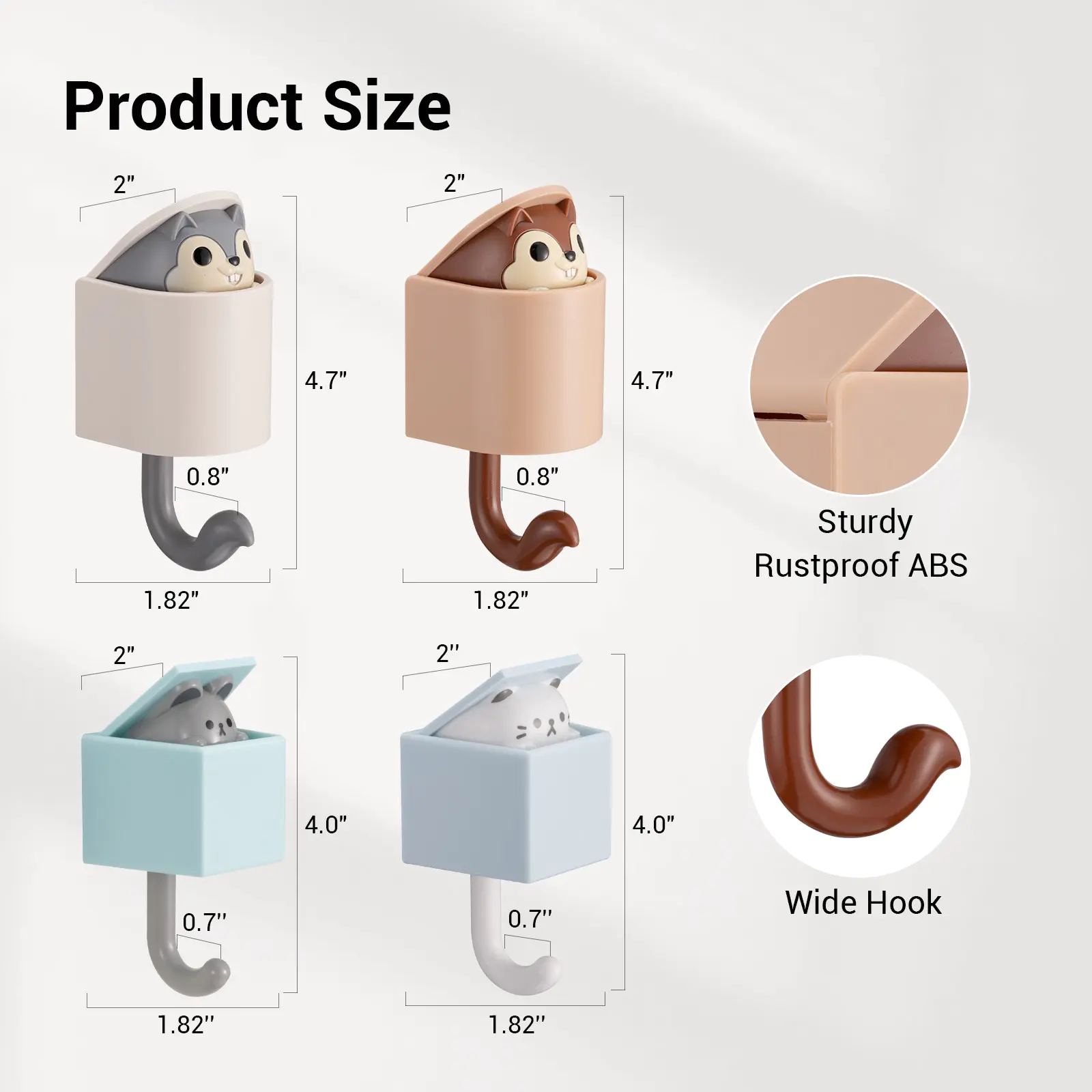 PopSeek Cute Decorative Wall Hooks (2pcs) - Image 6
