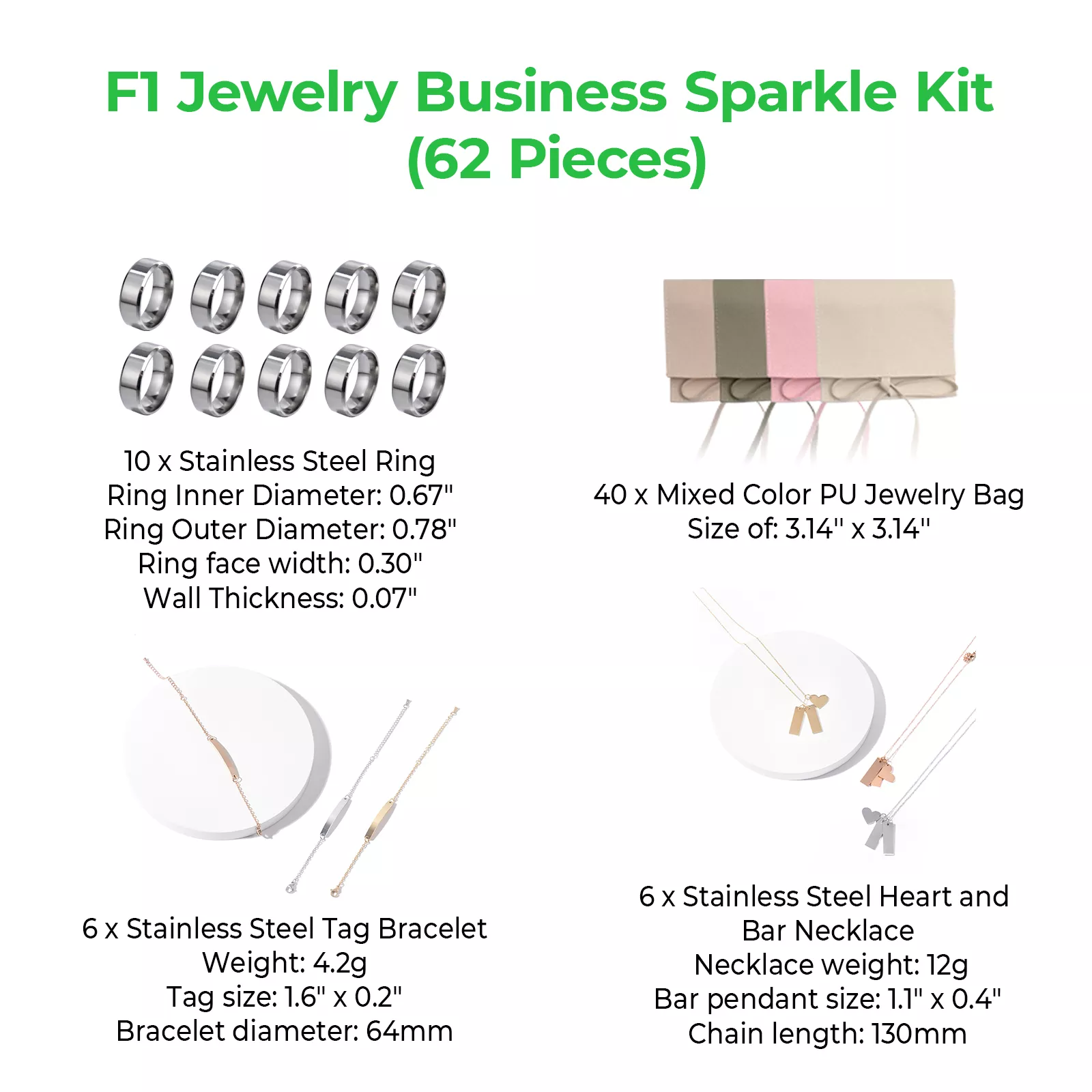 xTool F1 Jewelry Business Sparkle Kit (62pcs) - Image 3