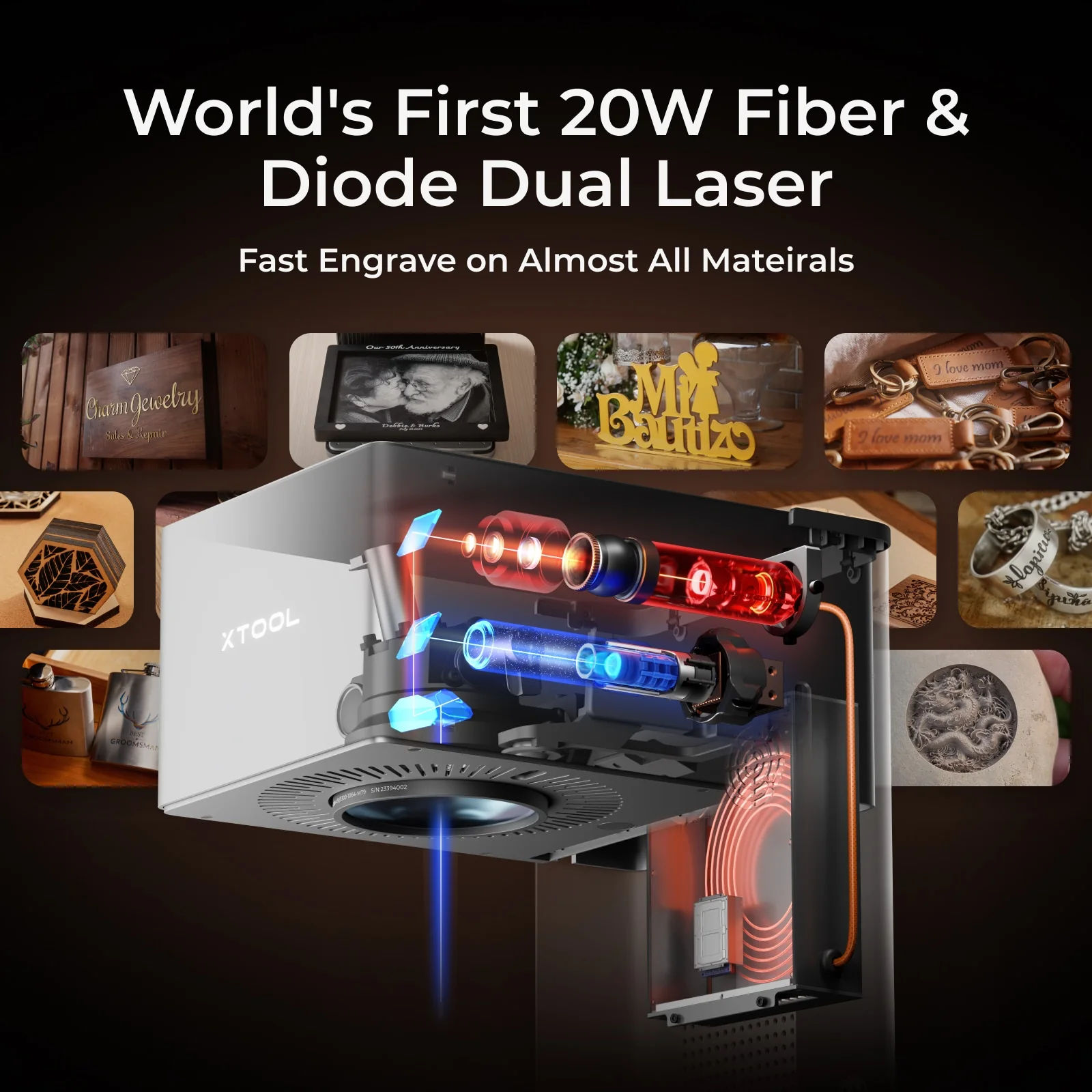 xTool F1 Ultra 20W Fiber & Diode Dual Laser Engraver - Image 4