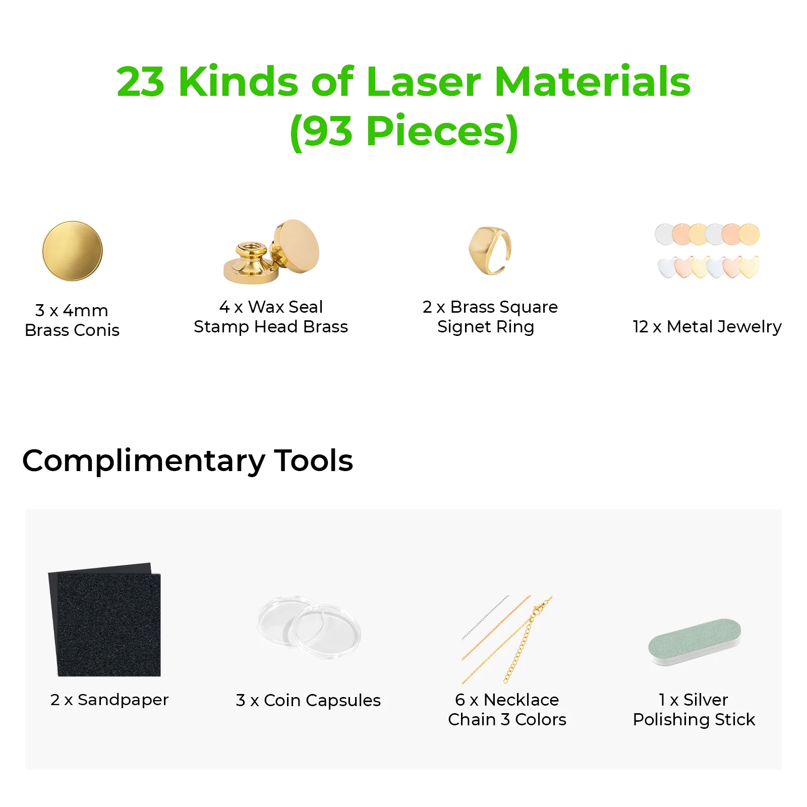 xTool F1/F2 Ultra Laser Material Kit (93pcs) - Image 6