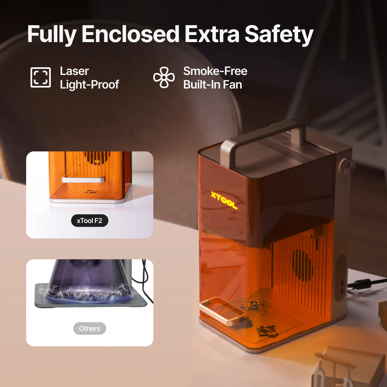 xTool F2 5W IR & 15W Diode Portable Dual Laser Engraver - Image 9