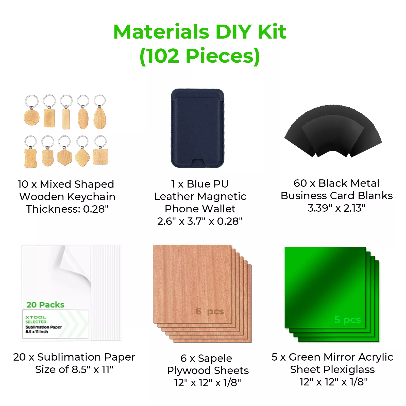 xTool Materials DIY Kit (102pcs) - Image 3