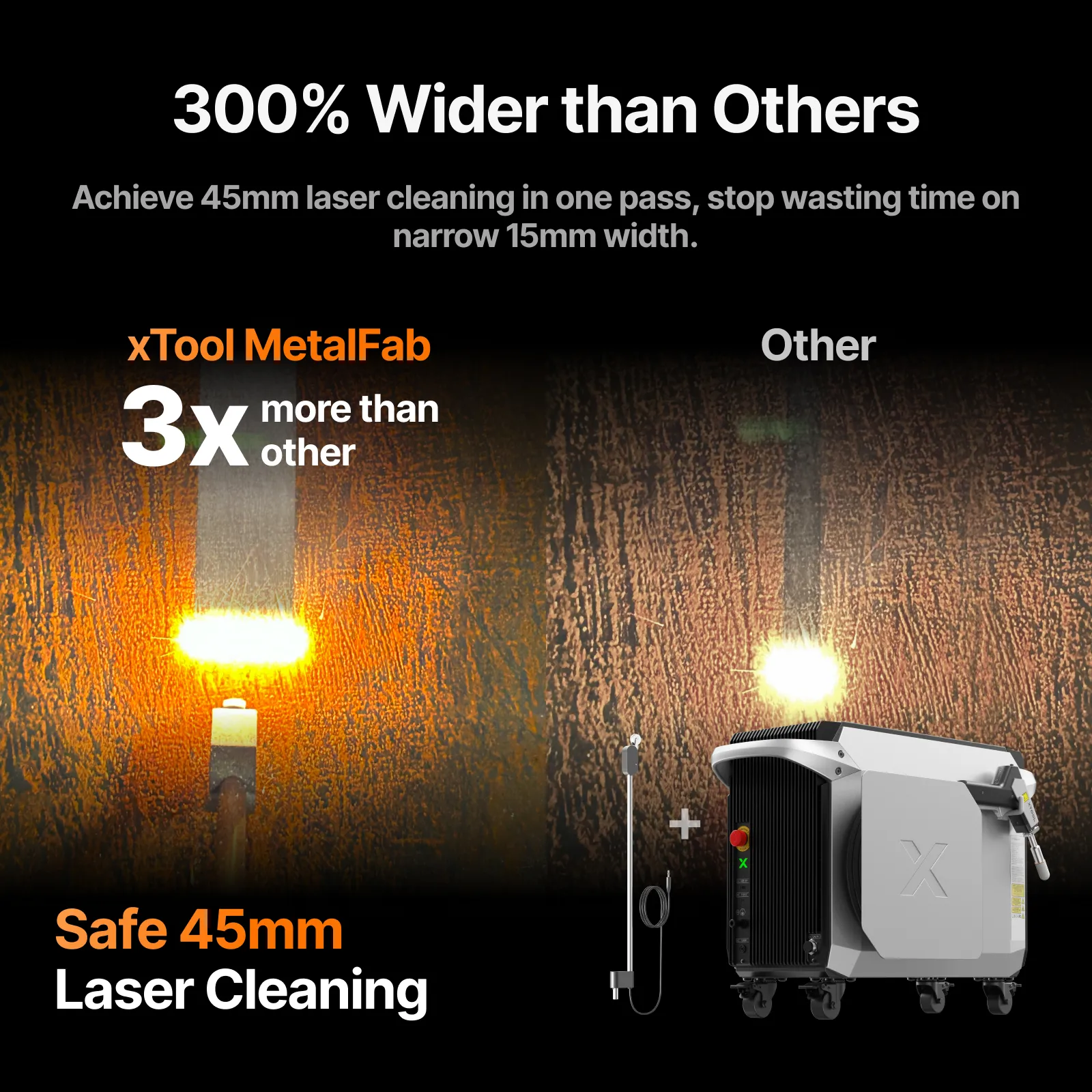xTool MetalFab MaxClean™ 45mm Laser Cleaning Accessory - Image 3