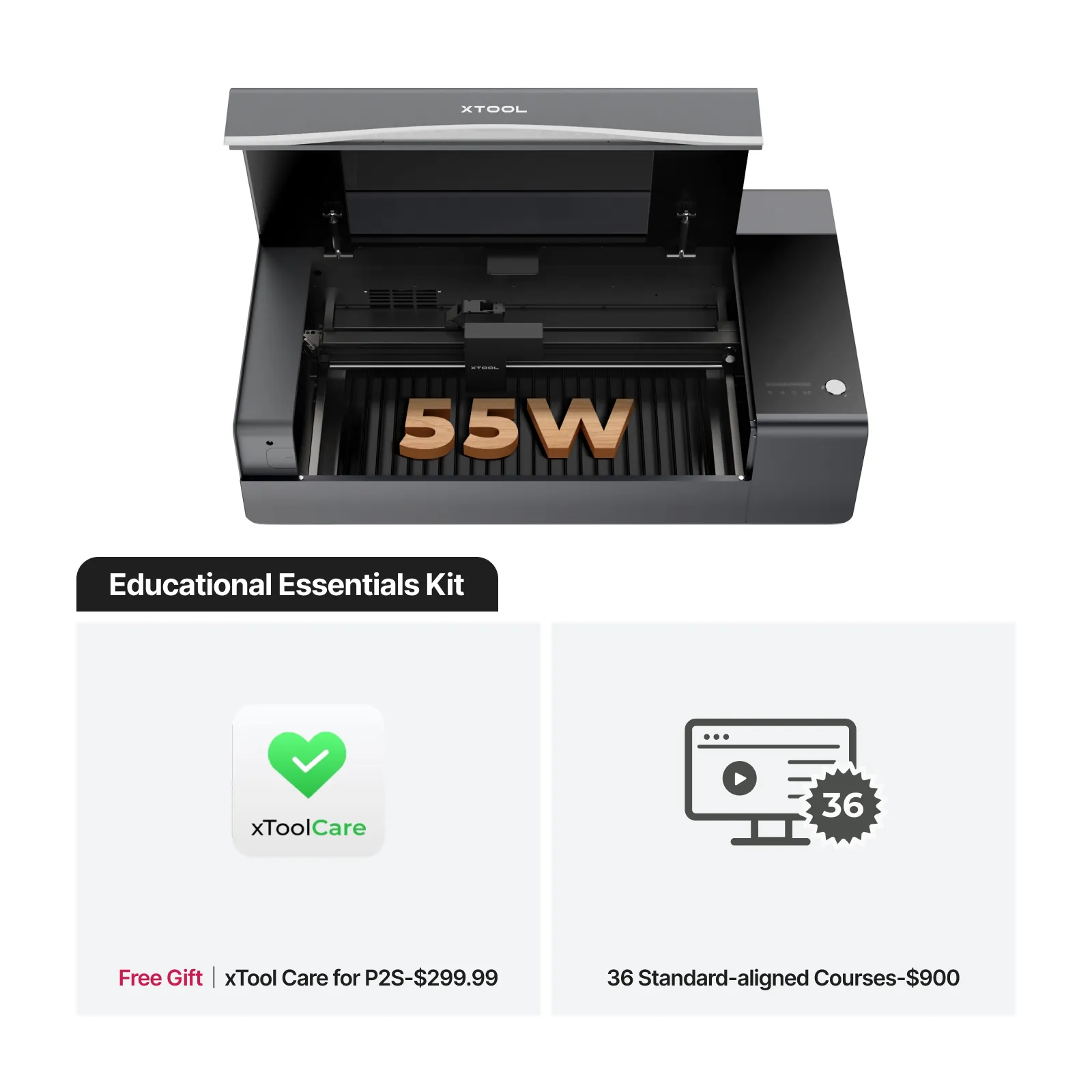 xTool P2S 55W Desktop CO2 Laser Cutter for Education - Image 14