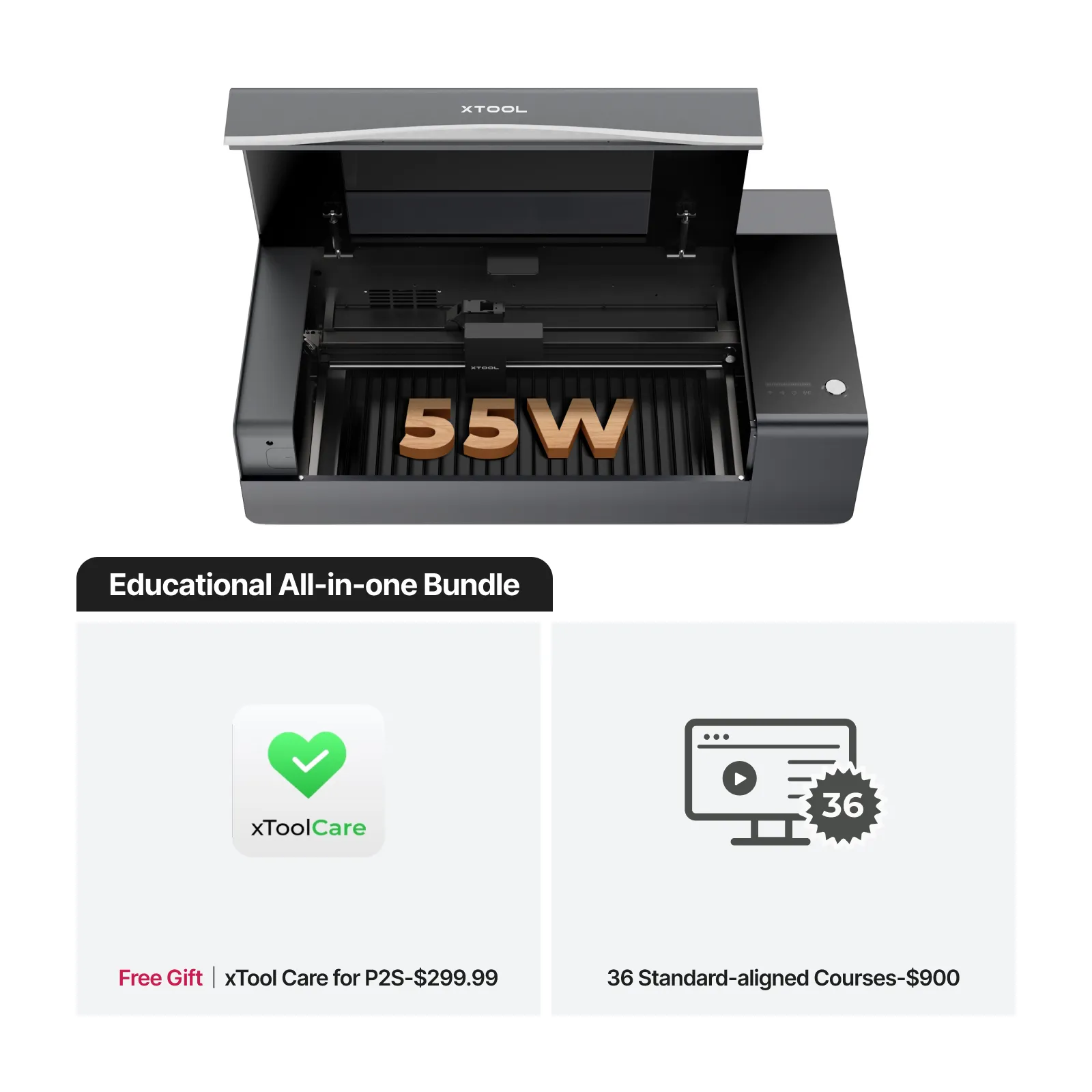 xTool P2S 55W Desktop CO2 Laser Cutter for Education - Image 15