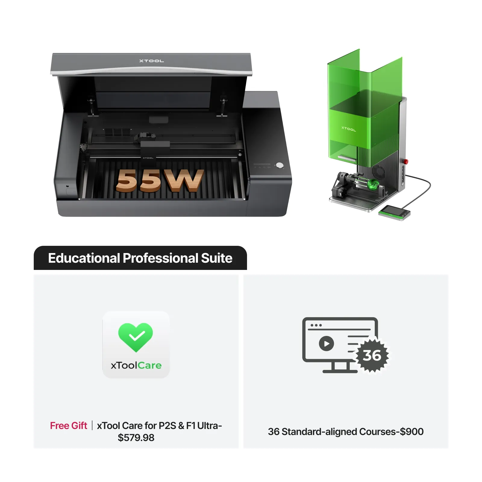xTool P2S 55W Desktop CO2 Laser Cutter for Education - Image 16