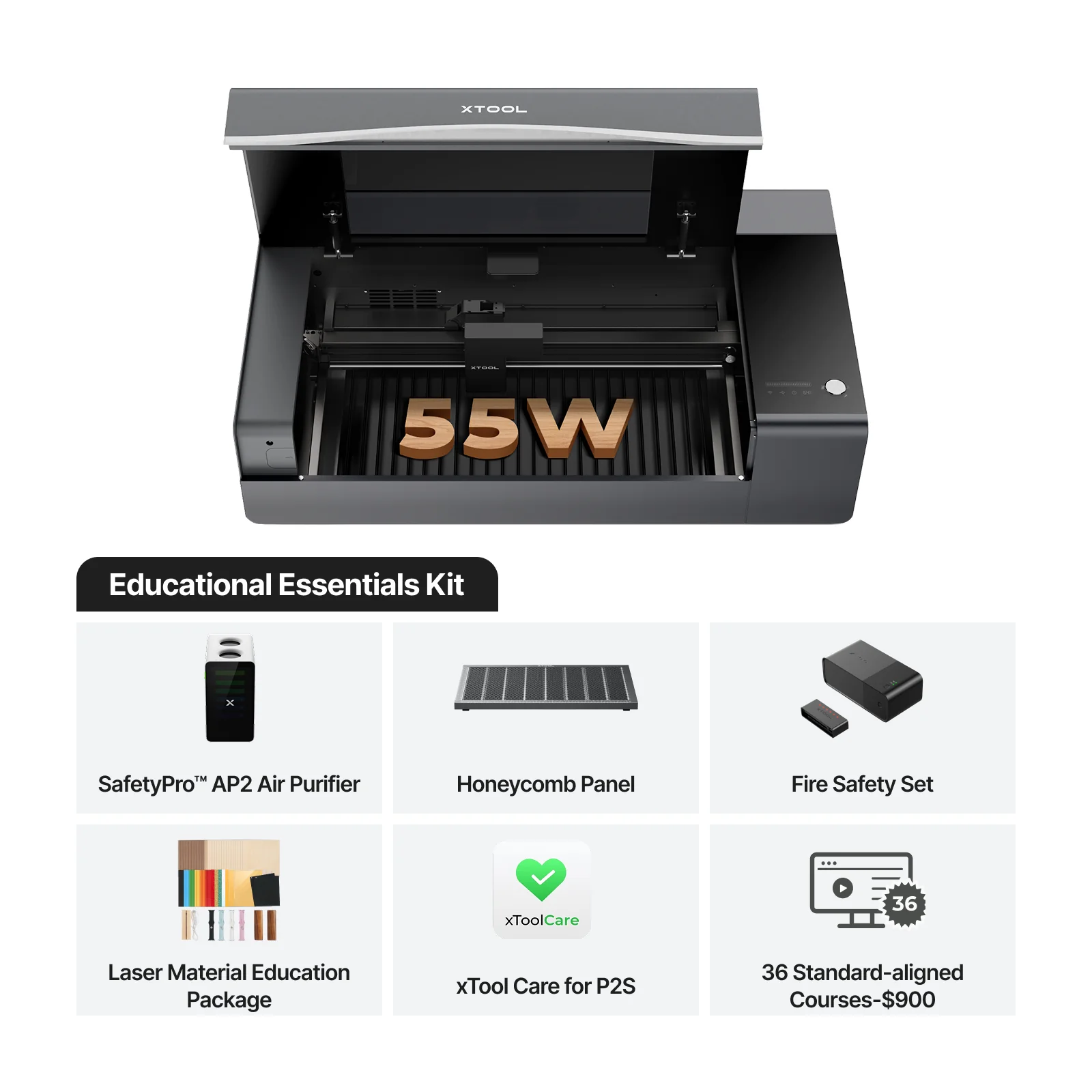 xTool P2S 55W Desktop CO2 Laser Cutter for Education - Image 17