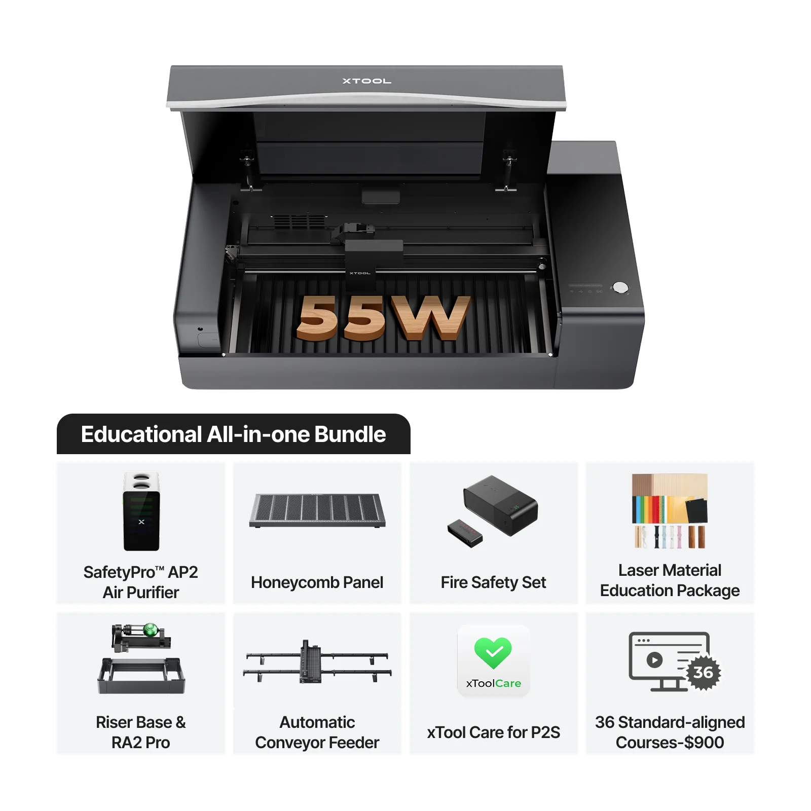 xTool P2S 55W Desktop CO2 Laser Cutter for Education - Image 18