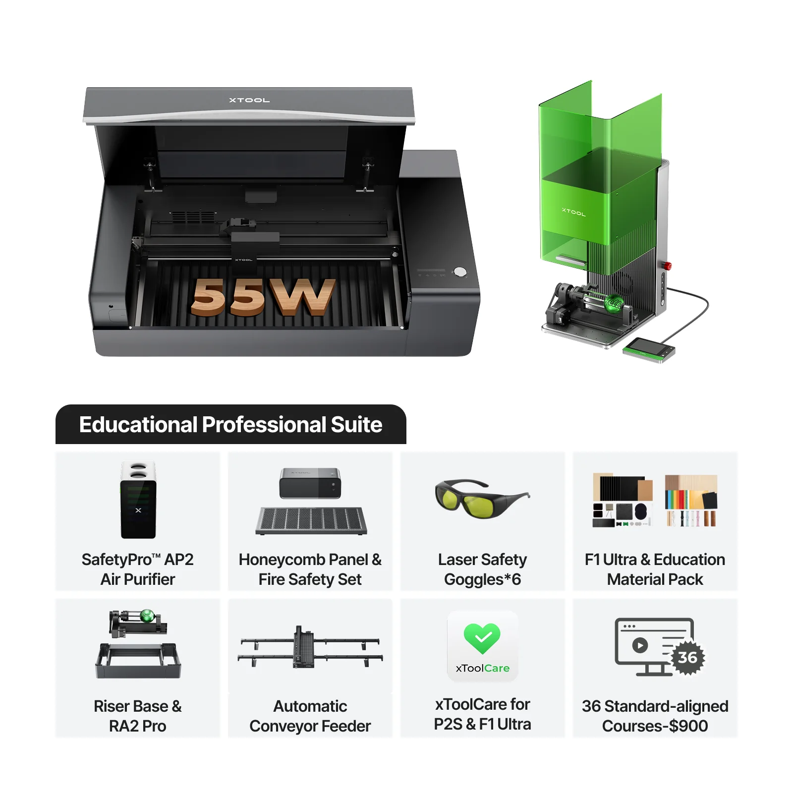 xTool P2S 55W Desktop CO2 Laser Cutter for Education - Image 19