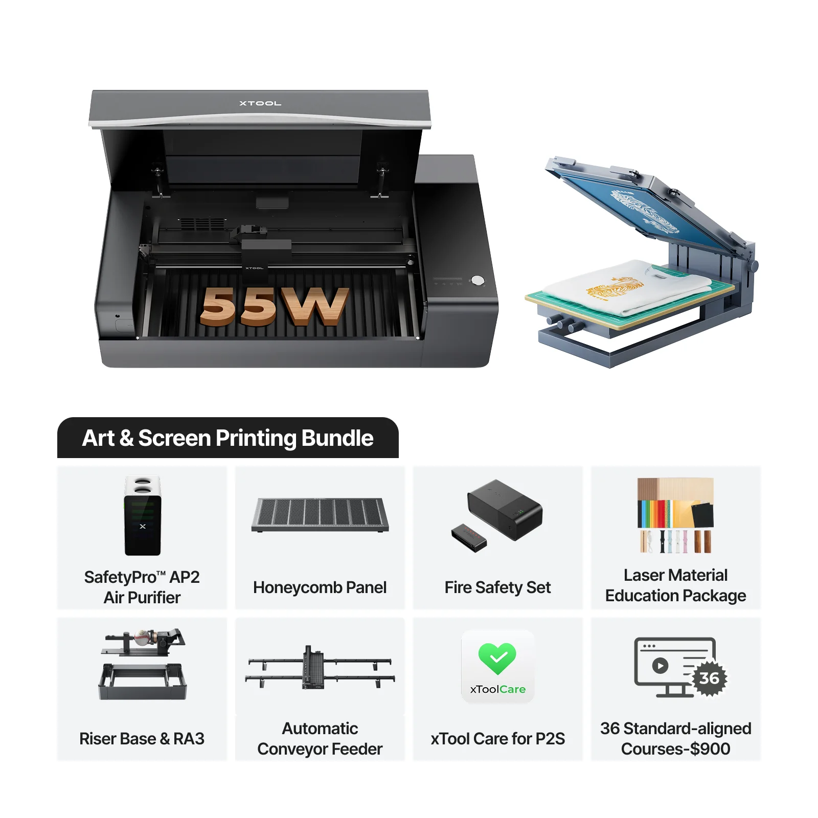 xTool P2S 55W Desktop CO2 Laser Cutter for Education - Image 22