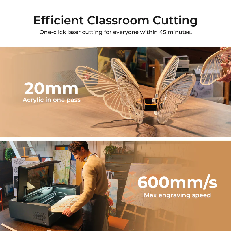 xTool P2S 55W Desktop CO2 Laser Cutter for Education - Image 7