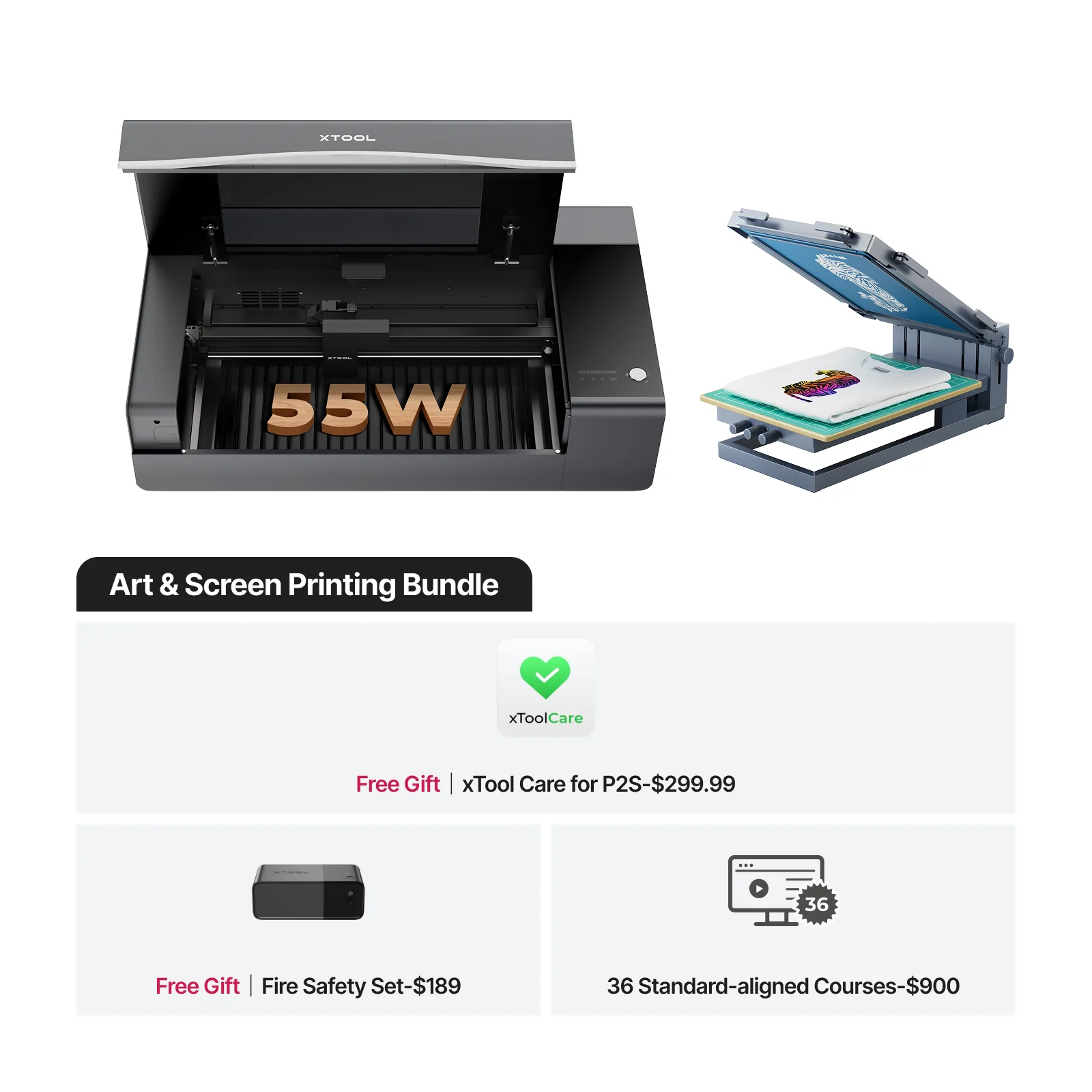 xTool P2S Screen Printing Kit: Solution with Laser for Education - Image 13
