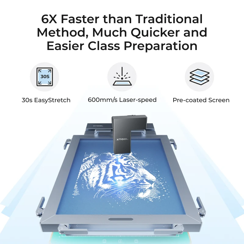 xTool P2S Screen Printing Kit: Solution with Laser for Education - Image 8