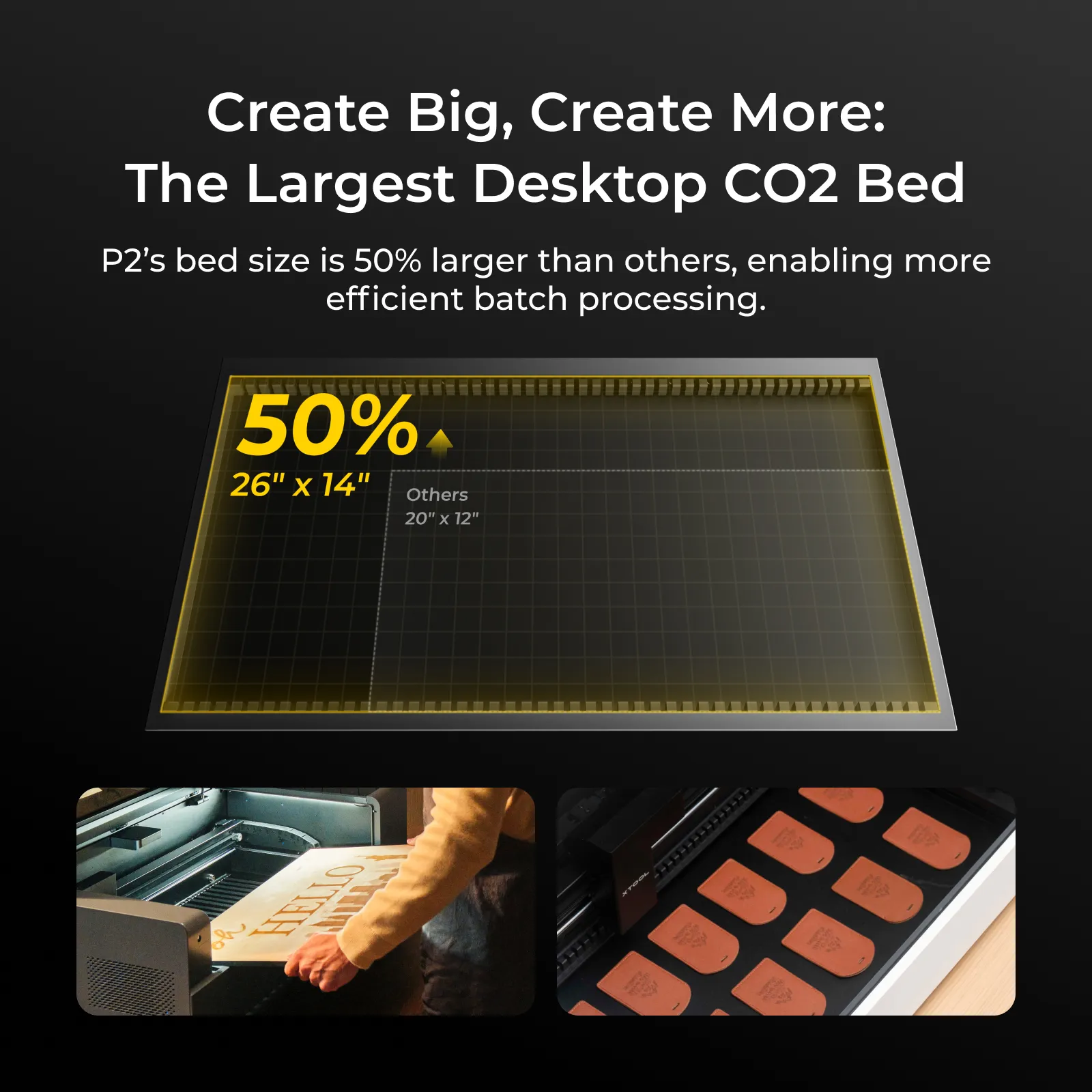 xTool P2S 55W Desktop CO2 Laser Cutter - Image 5