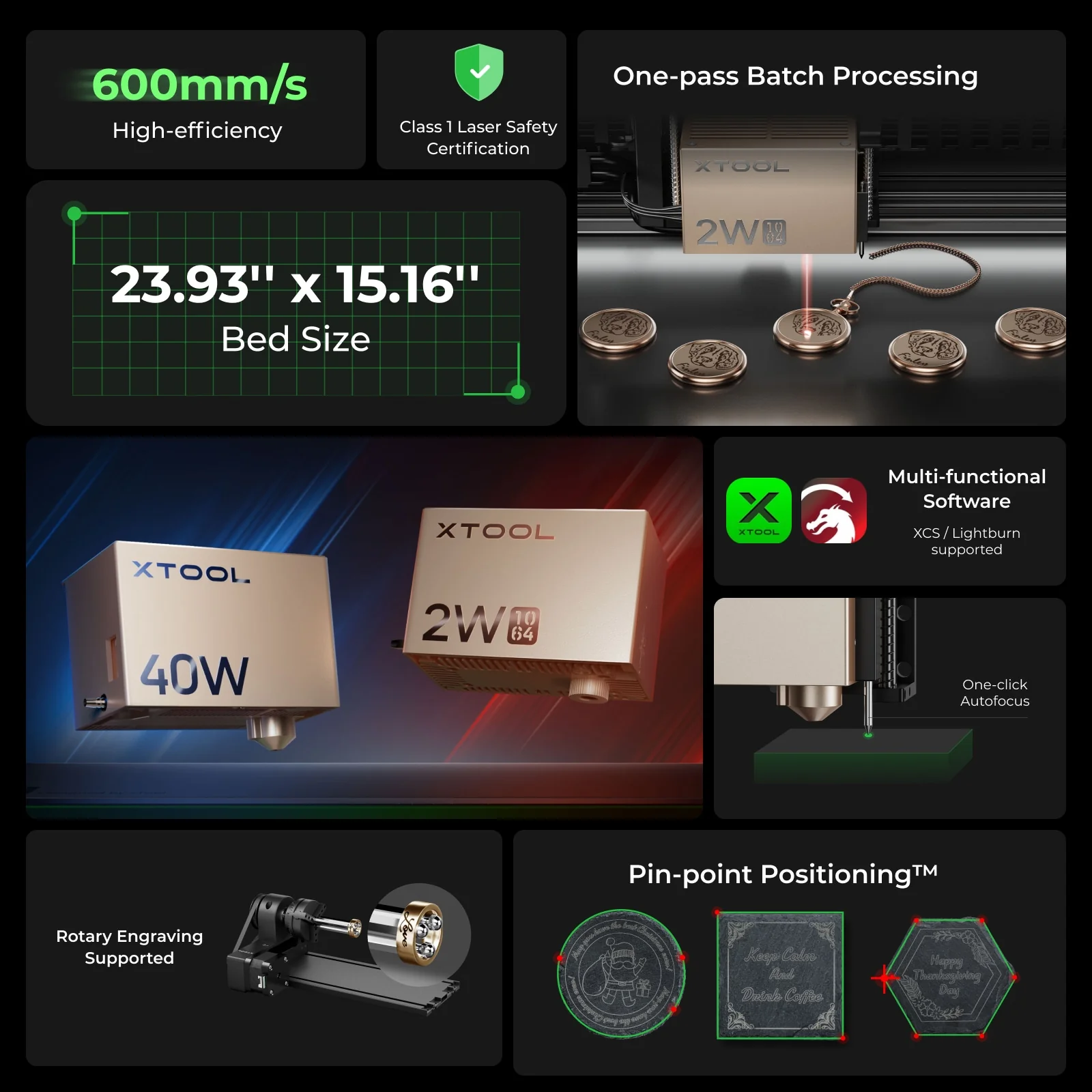 xTool S1 + 1064nm IR Laser Kit: Enclosed Diode Laser Engraver & Cutter - Image 15