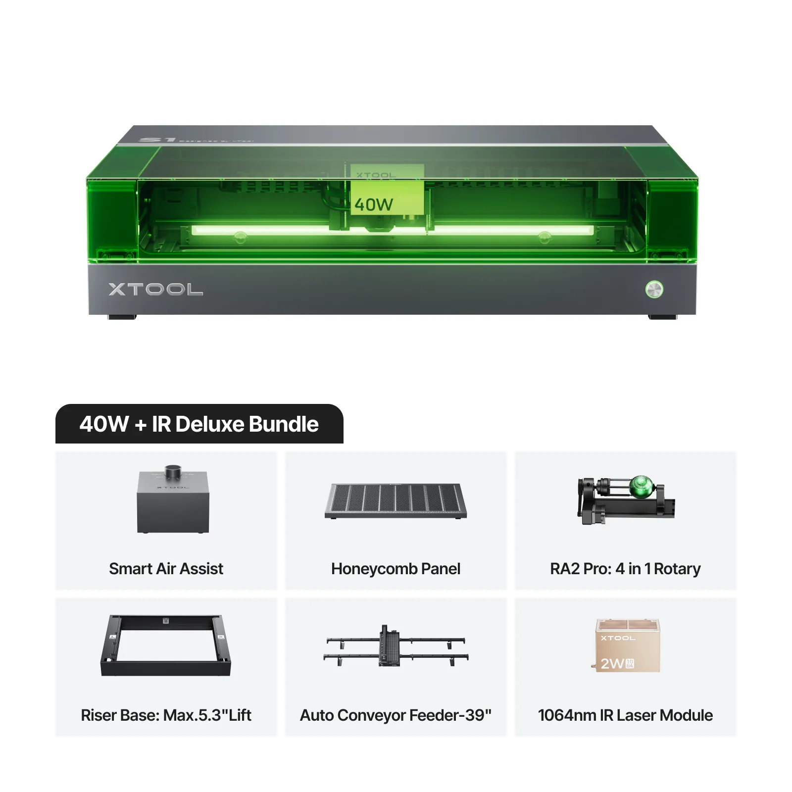 xTool S1 + 1064nm IR Laser Kit: Enclosed Diode Laser Engraver & Cutter - Image 17