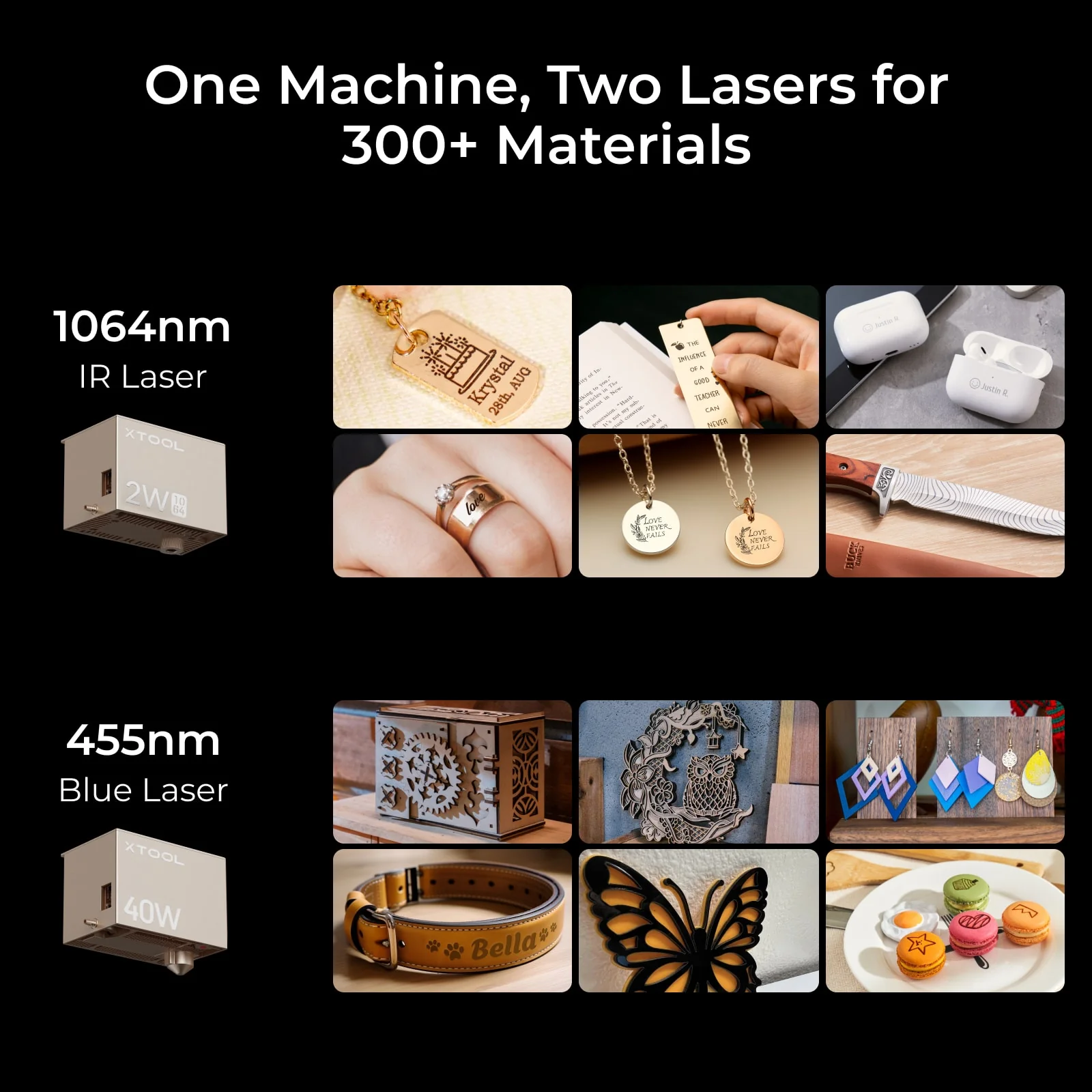 xTool S1 + 1064nm IR Laser Kit: Enclosed Diode Laser Engraver & Cutter - Image 3