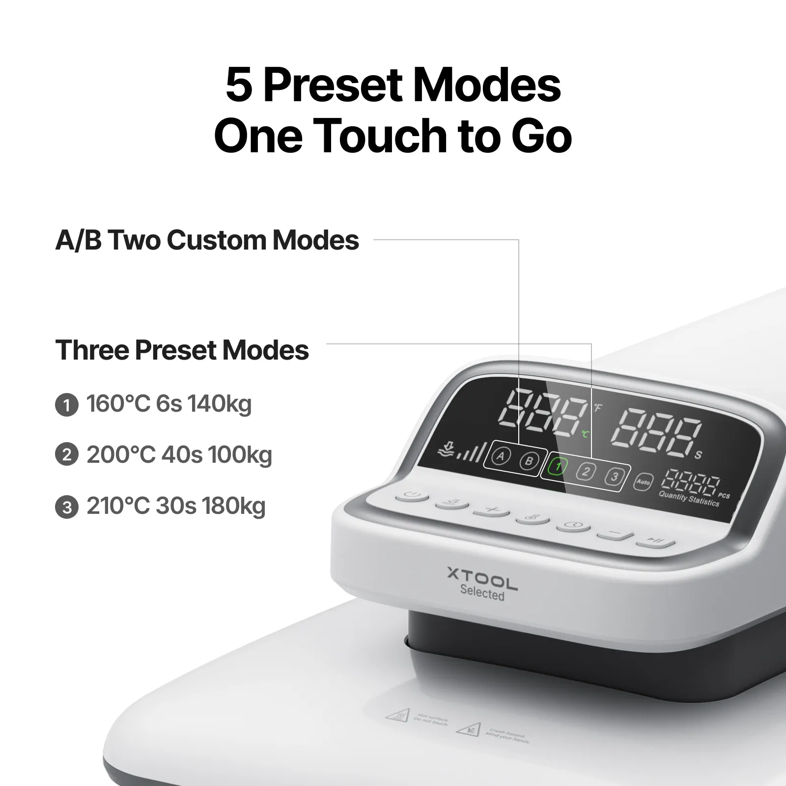 xTool Selected HP2 Auto Heat Press with 15” x 15” Platen - Image 3