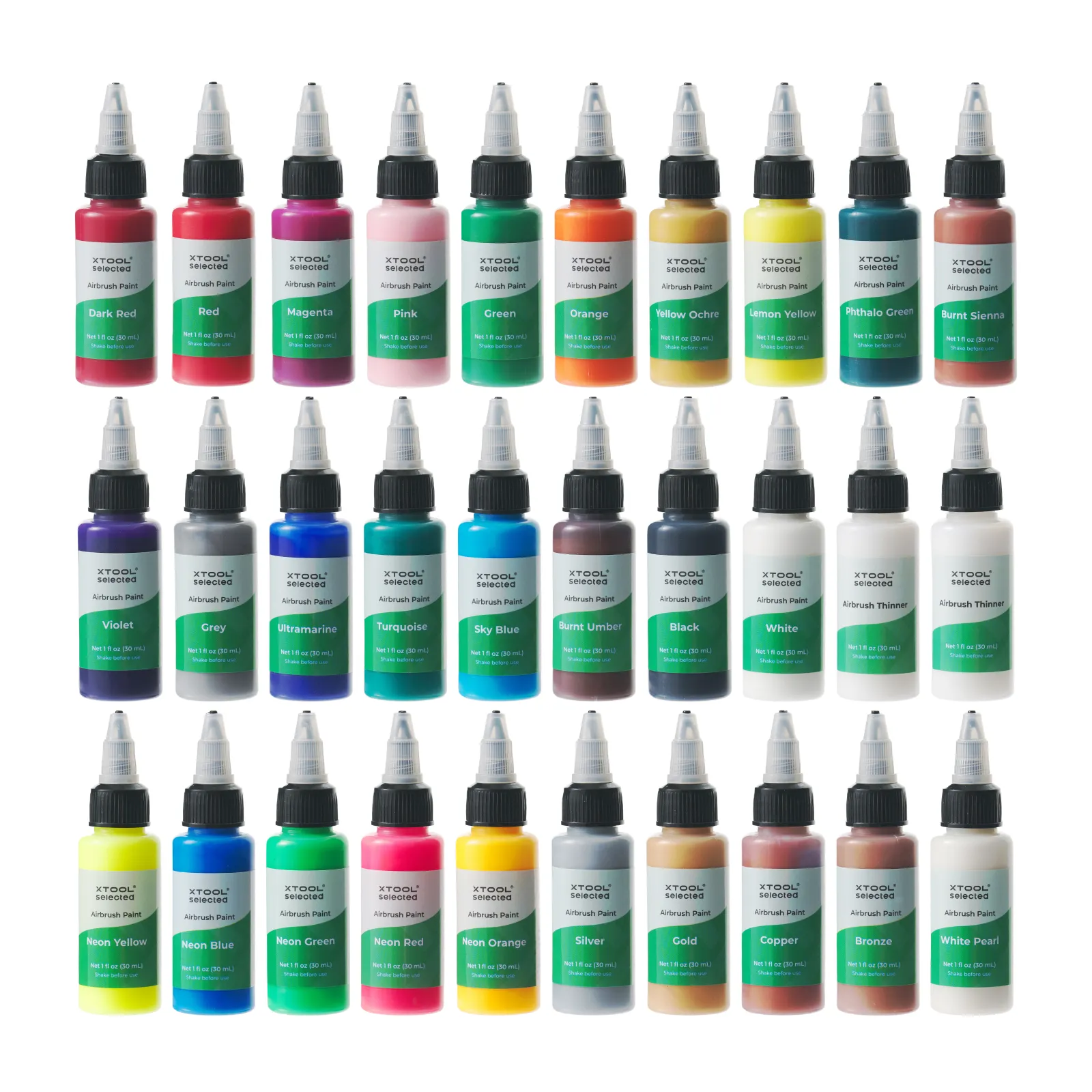 xTool Selected SnapSpray Airbrush Kit for Laser Crafters with Fast Color Switching - Image 12